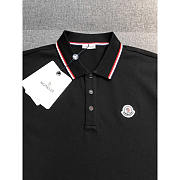 Moncler Logo Polo Shirt Black T Shirt - 3