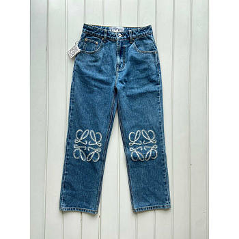 Loewe Anagram Baggy Jeans In Denim