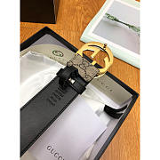 Gucci Interlocking Gold-Tone G Belt Gray 3.8cm - 5