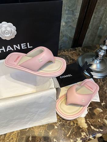 Chanel Pink Bread Flip Flops