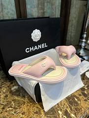 Chanel Pink Bread Flip Flops - 2