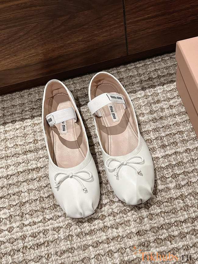 Miumiu White Ballet Shoes - 1