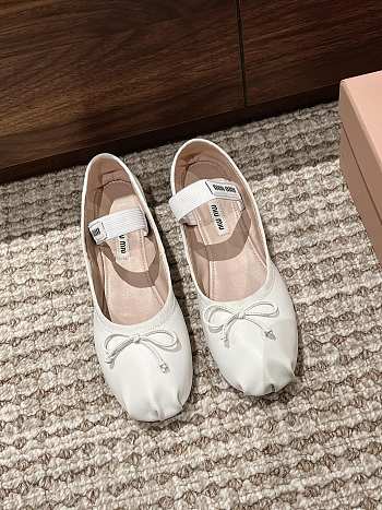 Miumiu White Ballet Shoes