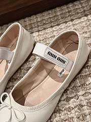 Miumiu White Ballet Shoes - 4