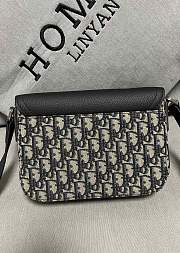 Dior Mini Saddle Bag With Strap Beige and Black 23 x 18 x 6 cm - 5