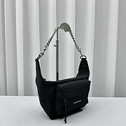 Balenciaga Raver Medium Nylon Shoulder Bag Black 24x18x8cm - 4