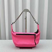 Balenciaga Raver Medium Nylon Shoulder Bag Bright Pink 24x18x8cm - 6