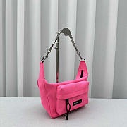 Balenciaga Raver Medium Nylon Shoulder Bag Bright Pink 24x18x8cm - 4