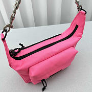 Balenciaga Raver Medium Nylon Shoulder Bag Bright Pink 24x18x8cm - 2