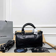 Balenciaga Le Cagole Mini Leather Duffel Bag Black 19.8x14x11.9cm - 5