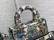 Dior Lady D-lite Bag White Multicolor Étoile 24cm - 3