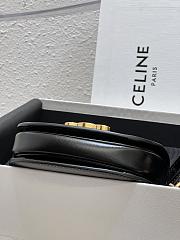 Celine Mini Besace Triomphe Shiny Calfskin Black 15.5 x 11.5 x 5 cm - 3