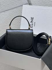 Celine Mini Besace Triomphe Shiny Calfskin Black 15.5 x 11.5 x 5 cm - 2