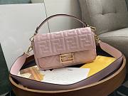 Fendi Baguette Pink Leather Bag 27cm - 1