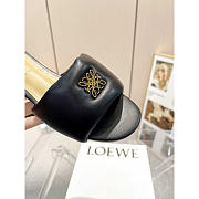 Loewe Anagram Padded Leather Mules Black - 3