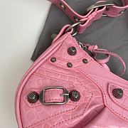 Balenciaga Le Cagole Small Shoulder Bag Pink Crocodile 26cm - 5