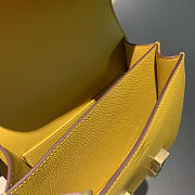 Hermes Mini Constance Epsom Leather Yellow Gold 19cm - 6