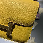 Hermes Mini Constance Epsom Leather Yellow Gold 19cm - 2