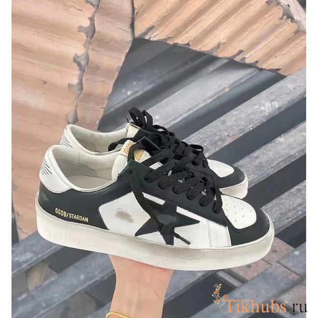 Golden Goose Sneakers In Black And White Leather - 1