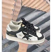 Golden Goose Sneakers In Black And White Leather - 1