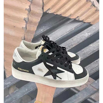 Golden Goose Sneakers In Black And White Leather