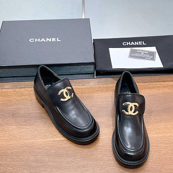 Chanel Large CC Calfskin Loafer Black