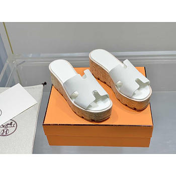 Hermes Eze 30 Sandals White