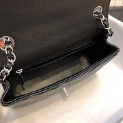 Chanel Mini Flap Bag Chevron Caviar Rectangular Black Silver 20cm - 5