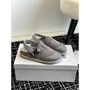 Dior x Birkenstock Tokio Mule Grey Nubuck Calfskin - 1