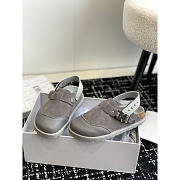 Dior x Birkenstock Tokio Mule Grey Nubuck Calfskin - 5