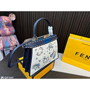 Fendi Peekaboo ISeeU Medium Canvas Astrology Stamp 33.5x25.5x13cm - 6