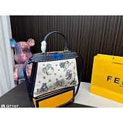 Fendi Peekaboo ISeeU Medium Canvas Astrology Stamp 33.5x25.5x13cm - 2