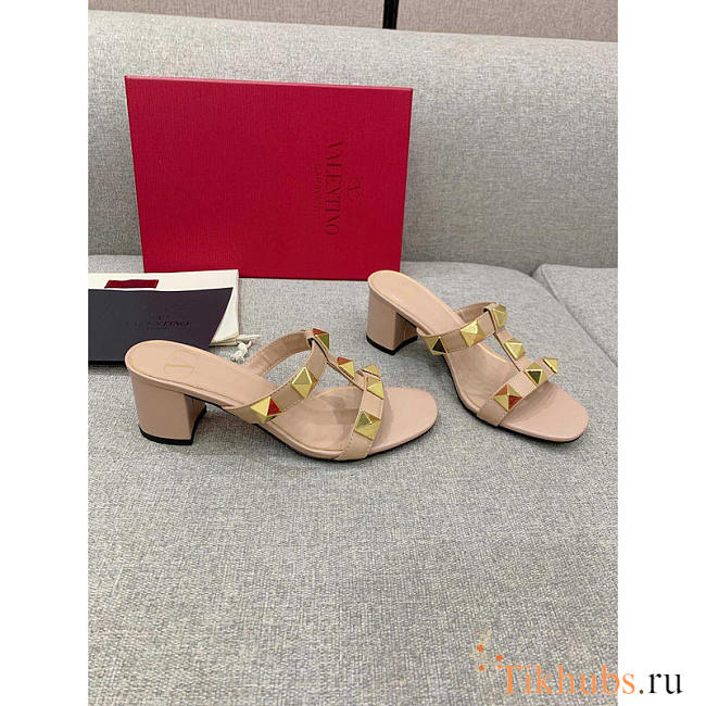 Valentino Roman Stud Beige Heel 6cm - 1