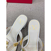 Valentino Roman Stud White Heel 6cm - 5