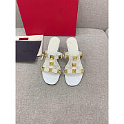 Valentino Roman Stud White Heel 6cm - 4