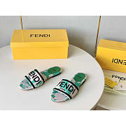 Fendi Green Canvas Sandals - 5