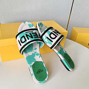Fendi Green Canvas Sandals - 3