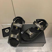 Chanel Leather Sandals Black - 3