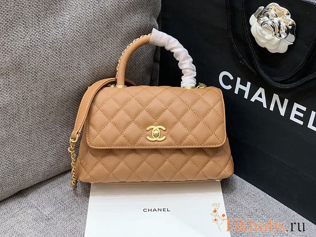 Chanel 23P Small Coco Handle Bag Caviar Caramel 23cm - 1