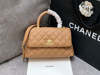 Chanel 23P Small Coco Handle Bag Caviar Caramel 23cm