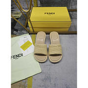 Fendi Baguette Canary Raffia Sandals Heel 6cm - 6
