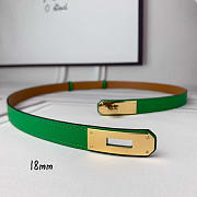 Hermes Mini Kelly Green Gold Belt - 4