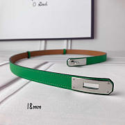 Hermes Mini Kelly Green Silver Belt - 4