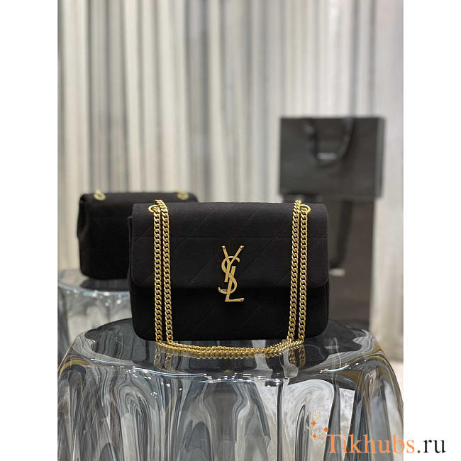 YSL Jamie Medium In Jersey Black 24x15.5x16.5cm - 1