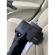 Prada Leather Zip Wallet Black 12x9x2.5cm - 1