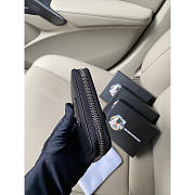 Prada Leather Zip Wallet Black 12x9x2.5cm - 4