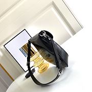 Prada Cleo Brushed Leather Mini Bag Black 17x14.5x3cm - 3