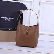 YSl Le 5 a 7 Soft Small Hobo Bag In Smooth Leather Brown 23x22x8cm - 1