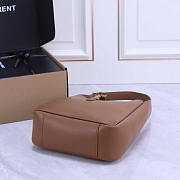 YSl Le 5 a 7 Soft Small Hobo Bag In Smooth Leather Brown 23x22x8cm - 6