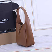 YSl Le 5 a 7 Soft Small Hobo Bag In Smooth Leather Brown 23x22x8cm - 5